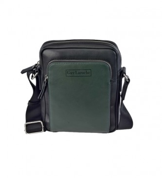 Guy Laroche Leather shoulder bag GL-50 green -18x23x6cm