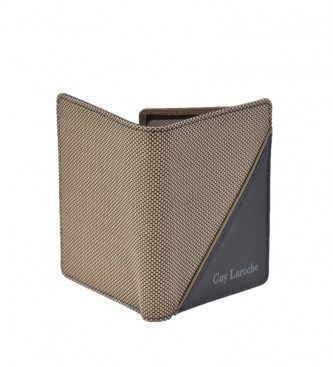 Guy Laroche Leather wallet GL-3722 beige -8,5x10,5x1,5cm
