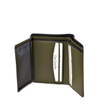 Guy Laroche Leather wallet GL-3722 green -8,5x10,5x1,5cm