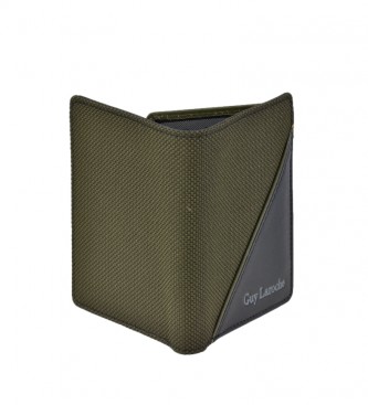 Guy Laroche Leather wallet GL-3722 green -8,5x10,5x1,5cm