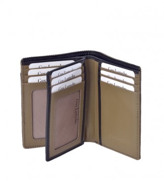 Guy Laroche Leather wallet GL-3720 beige -8,5x11x1cm