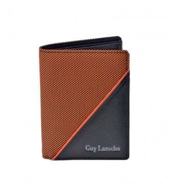 Guy Laroche Carteira de couro GL-3720 laranja -8,5x11x1cm
