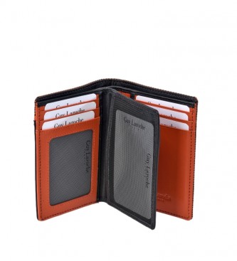 Guy Laroche Leather wallet GL-3720 orange -8,5x11x1cm