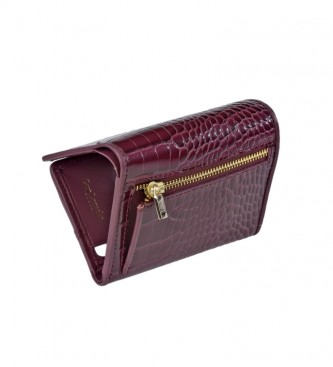 Guy Laroche Leather wallet GL-7501 burgundy -11x8.5x1cm