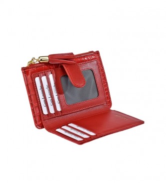 Guy Laroche Leather coin purse GL-7506 red -14x9x1.5cm