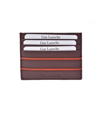 Guy Laroche Leather Cardholder GL-3706 burgundy -9,5x7x2cm