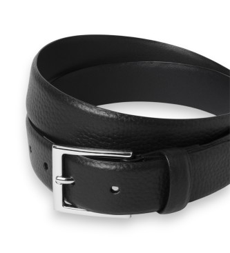 Hackett London Zwarte kiezelriem