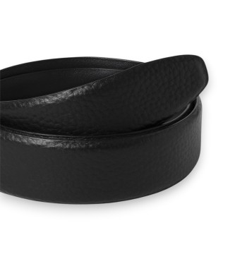 Hackett London Zwarte kiezelriem