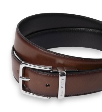 Hackett London Cintur�n de Piel Vit marr�n