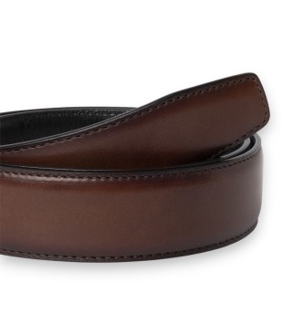 Hackett London Cintur�n de Piel Vit marr�n