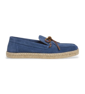 Hackett London Altea Laces blaue Leder-Espadrilles