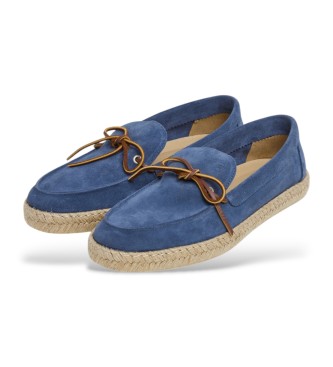 Hackett London Altea Laces blaue Leder-Espadrilles