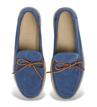 Hackett London Altea Laces blaue Leder-Espadrilles