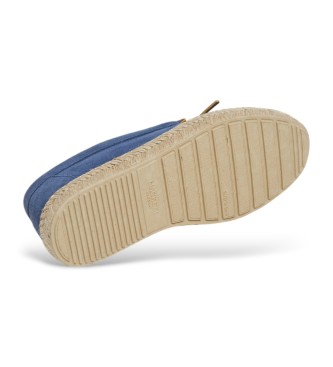 Hackett London Altea Laces blaue Leder-Espadrilles