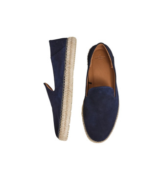 Hackett London Altea Slipon sapatos de couro azul marinho
