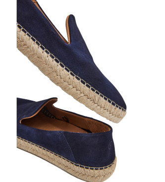 Hackett London Altea Slipon sapatos de couro azul marinho