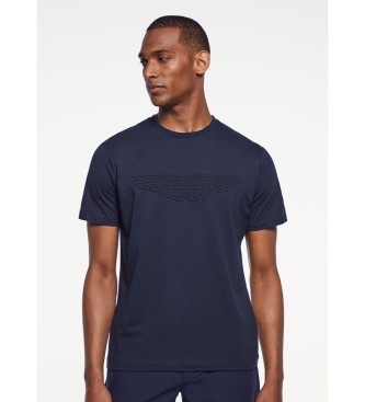 Hackett London T-shirt AMR girocollo blu navy