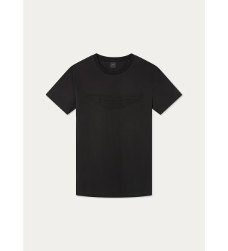 Hackett London Koszulka Am Emboss czarna 