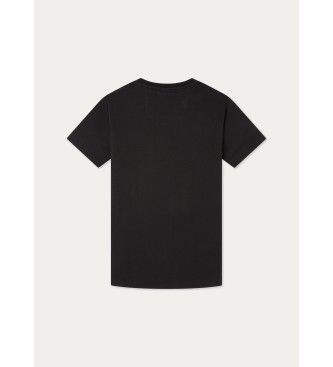 Hackett London Camiseta Am Emboss negro 