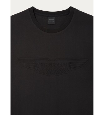 Hackett London Am Emboss T-shirt zwart 