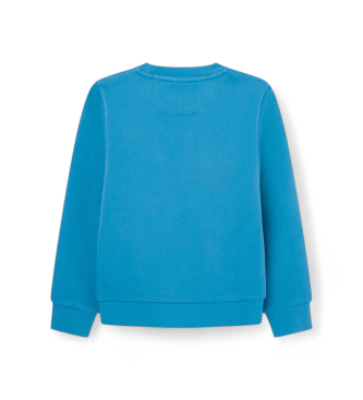 Hackett London Blauw sweatshirt met relif