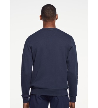 Hackett London Marinefarbenes Sweatshirt mit Prgung