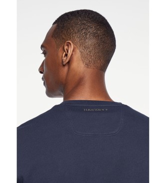 Hackett London Marinefarbenes Sweatshirt mit Prgung