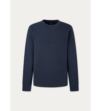 Hackett London Marinefarbenes Sweatshirt mit Prgung