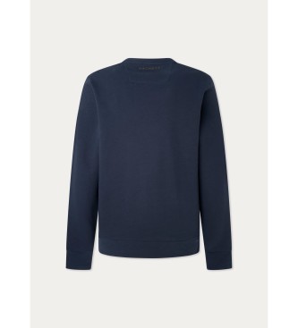 Hackett London Marinefarbenes Sweatshirt mit Prgung