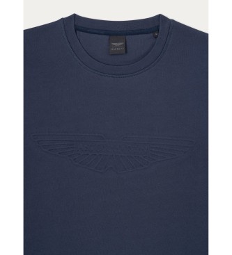 Hackett London Jumper Am Embossed Crew marinbl