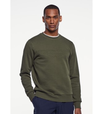 Hackett London Felpa verde in rilievo
