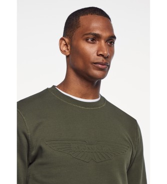 Hackett London Felpa verde in rilievo