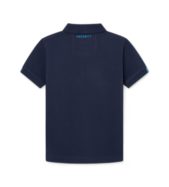 Hackett London Tipped navy polo shirt