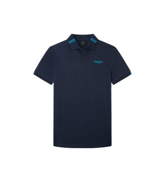 Hackett London Polo con punta blu navy