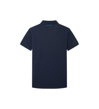 Hackett London Polo con punta blu navy