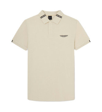 Hackett London Polo Am Gekippt beige