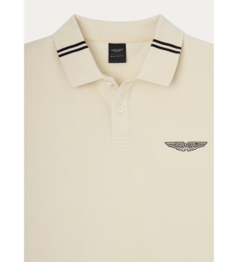 Hackett London Polo Am Gekippt beige