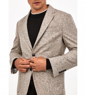 Hackett London Szara kurtka Boucle