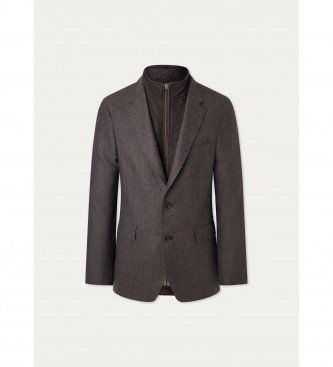 Hackett London Blazer Flan Bdseye brązowy