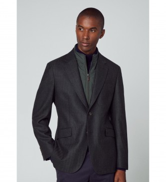 Hackett London Hbone groene blazer