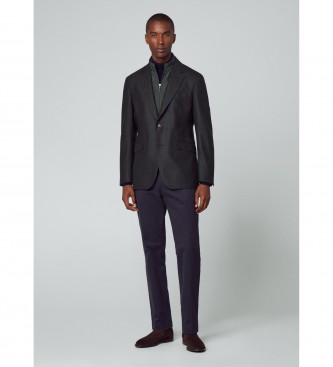 Hackett London Hbone groene blazer