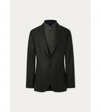 Hackett London Hbone groene blazer