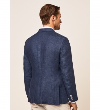 Hackett London Navy Delav Linen Jacket
