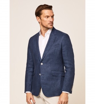 Hackett London Navy Delav Linen Jacket