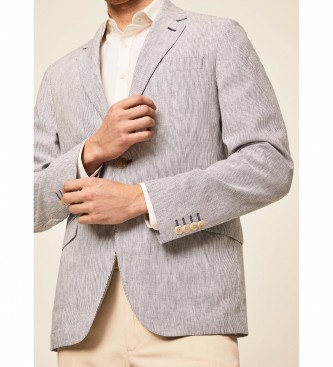 Hackett London Grey striped blazer