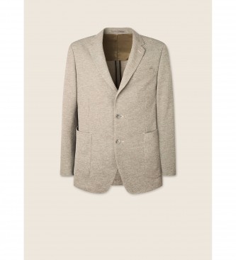 Hackett London Taupe Knitted Jacket