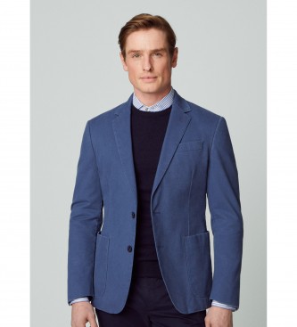 Hackett London Blue Tencel Texture blazer