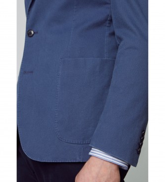 Hackett London Blue Tencel Texture blazer