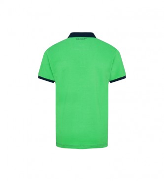 HACKETT Polo AMR Color Block Piping navy, green - Esdemarca Store 