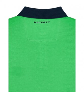 HACKETT Polo AMR Color Block Piping marino, verde